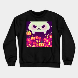 bee and puppycat halloween Crewneck Sweatshirt